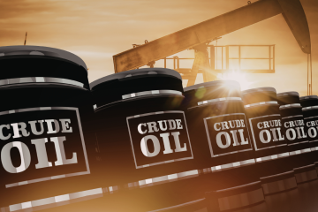 Crude oil barrels image