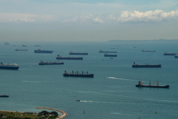 Ships on water image